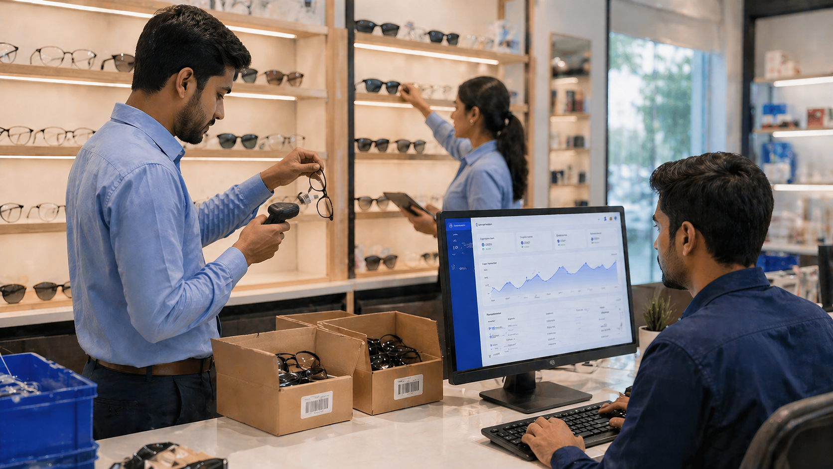 ASIRA Inventory will support barcode and QR code workflows so optical stores can label products and improve day-to-day stock handling.