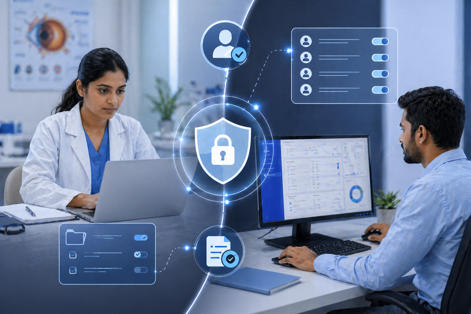Good EMR security starts with knowing two things: who is logging in, and what they are allowed to do after login.