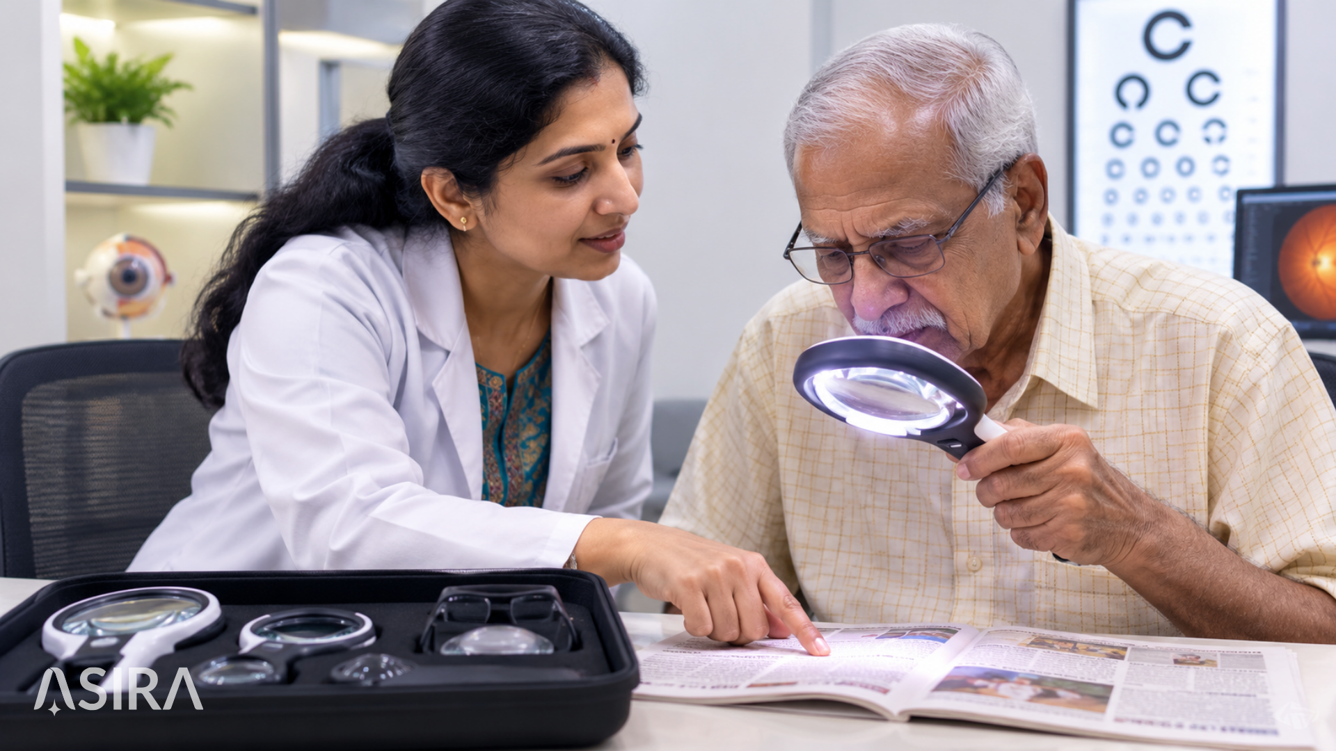 Making Low Vision Evaluation Easier and More Comprehensive with ASIRA