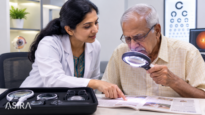 Making Low Vision Evaluation Easier and More Comprehensive with ASIRA